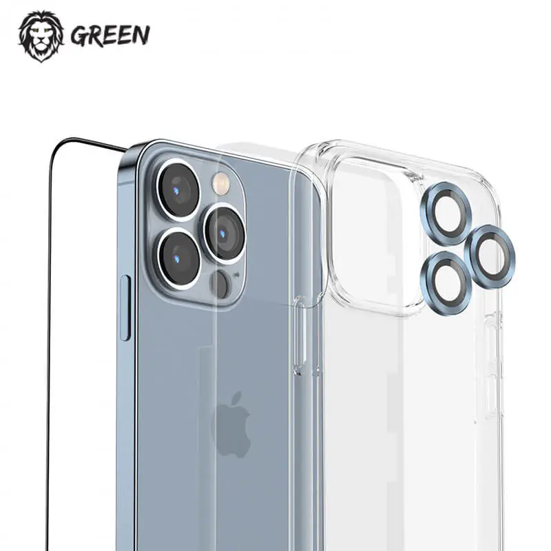 Green-4-in-1-360°-Protection-Pack-for-iPhone-13-3 پک 4 عددی محافظتی گرین مدل °360 مناسب گوشی آیفون iPhone13Pro