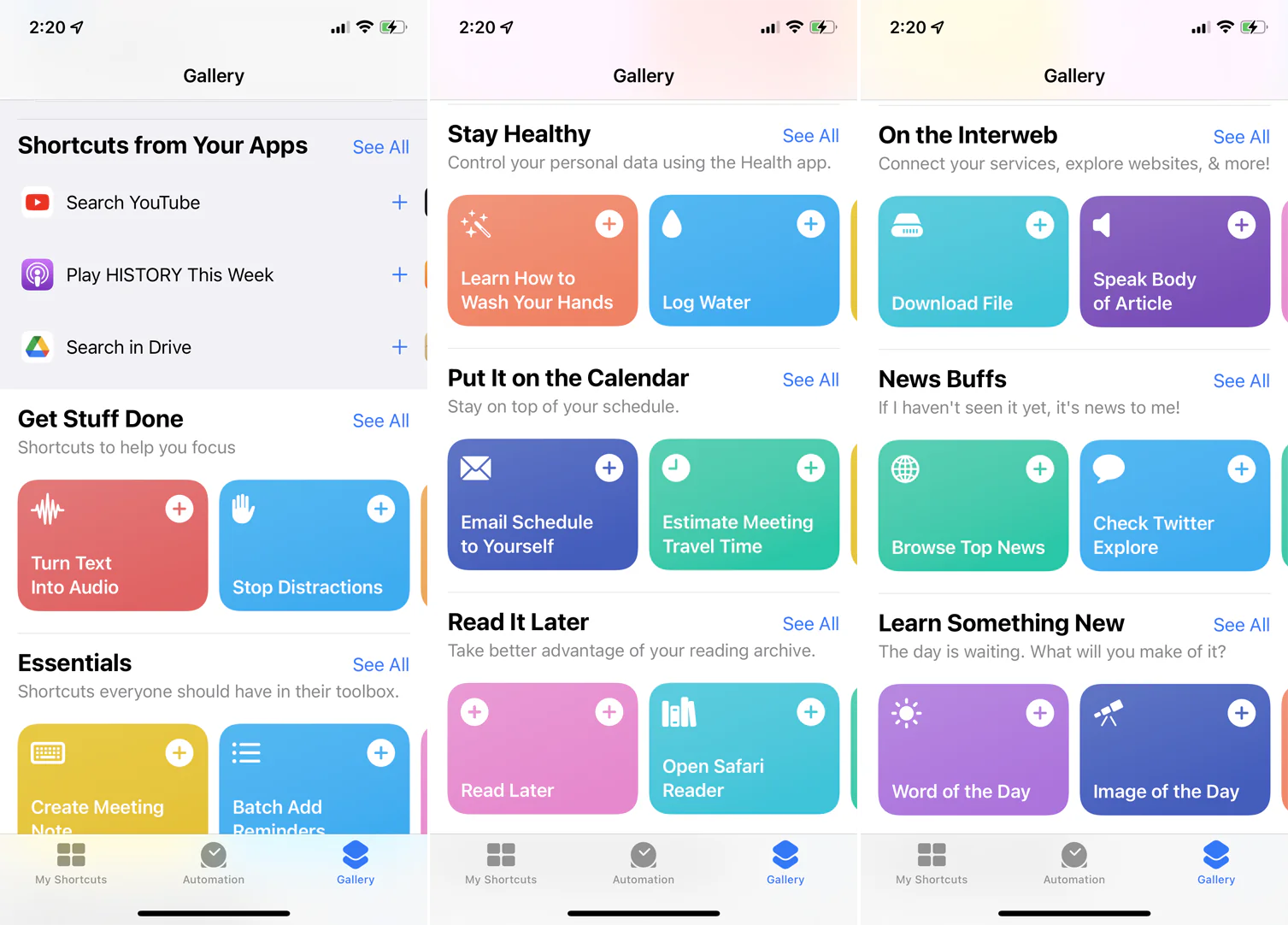 shortcuts app