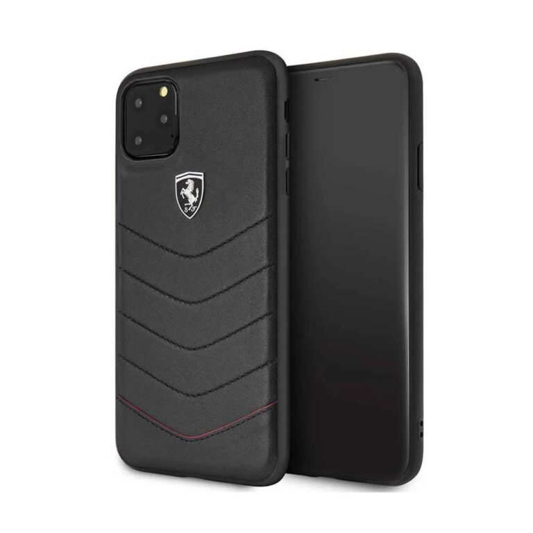 کاور چرمی CG Mobile مدل Ferrari Quilted & Red Edge مناسب گوشی iPhone11ProMax