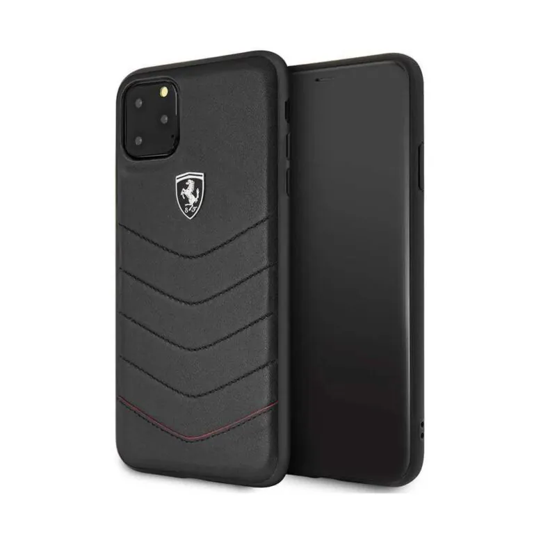 کاور چرمی CG Mobile مدل Ferrari Quilted & Red Edge مناسب گوشی iPhone11ProMax