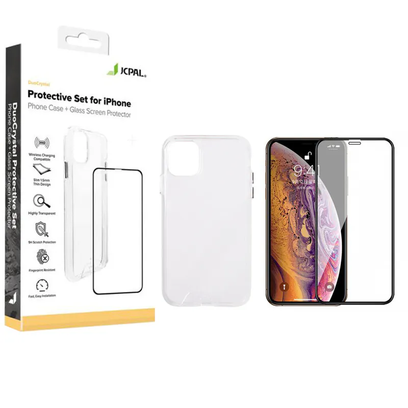 1 مجموعه کاور و محافظ صفحه کریستال JCPAL مدل Duo کد JCP3973 مناسب آیفون iPhone 11/XR