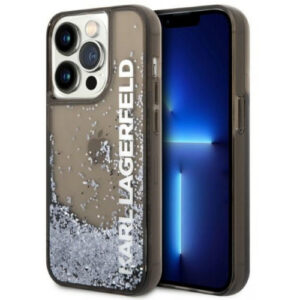 کاور سی جی کارل لاگرفلد مدل Liquid Glitter Translucent With Elongated Logo مناسب گوشی iPhone 14ProMax