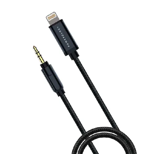 11 کابل تبدیل Aux پاورولوژی مدل Aluminum Braided به طول 1.2 متر