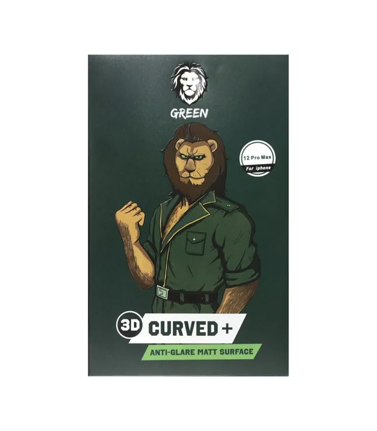 گلس منحنی 3 بعدی GREEN مات مناسب iPhone12ProMax
