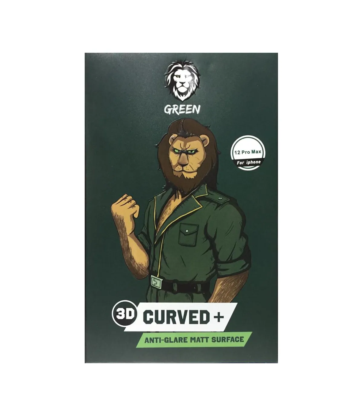گلس منحنی 3 بعدی GREEN مات مناسب iPhone12ProMax گلس منحنی 3 بعدی GREEN مات مناسب iPhone12ProMax