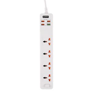 سوکت برق GREEN هوشمند چند پورت (3000W 3M 4 AC 4 USB 3.4A QC3.0)