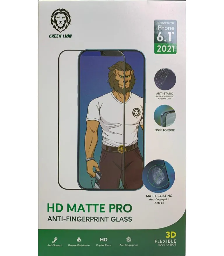 گلس GREEN مدل HD Matt Pro/Anti-Fingerprin مناسب iPhone13/13Pro