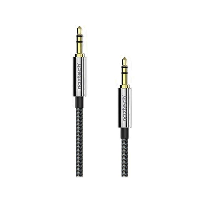کابل 3.5mm AUX مدل Nylon Braided طول 1.2 متری naztech -