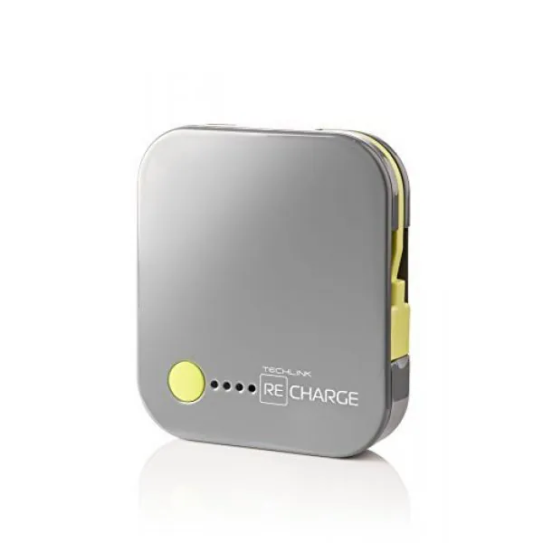 پاور بانک قابل حمل TECHLINK ReCharge با پورت لایتنینگ و ظرفیت 3000 میلی آمپر - خاکستری