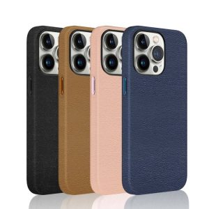 کاور چرمی گرین مدل Vegan Leather مناسب گوشی آیفون iPhone13ProMax