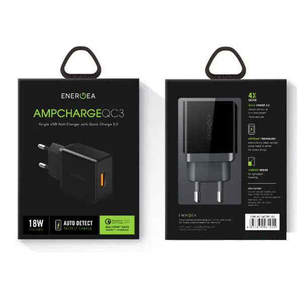 1665487231627922 شارژر دیواری 18 وات انرجیا مدل Ampcharge QC3 Quick - مشکی - اپل گلشن