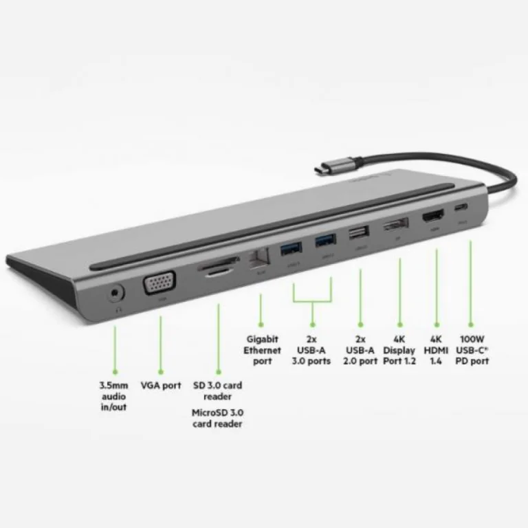 هاب تایپ سی 11 پورت و استند لپ تاپ پاورولوژی 100 وات
