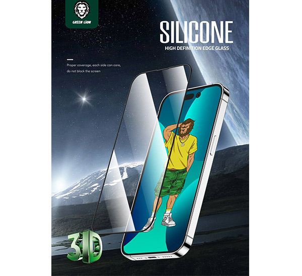 محافظ صفحه نمایش گرین مدل 3D Silicone+ HD مناسب گوشی iPhone14