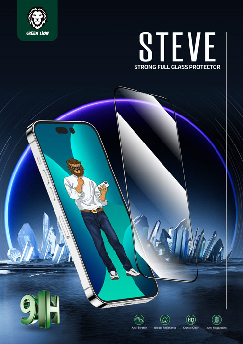 محافظ صفحه نمایش گرین مدل 9H Steve مناسب گوشی iPhone14ProMax