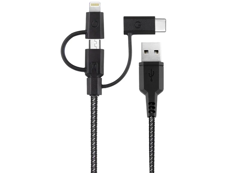 کابل تبدیل انرجیا مدل Nylo Tough 3 in 1 طول 30 سانتی متر