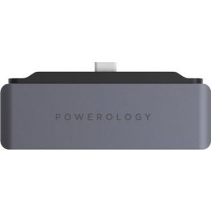 هاب POWEROLOGY با 4 پورت USB-C Hub+HDMI+ USB Aux
