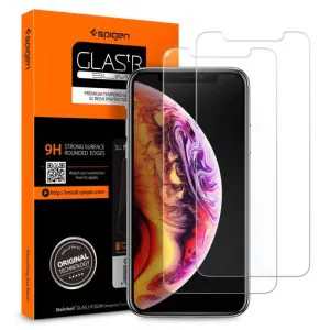 محافظ صفحه نمایش اسپیگن مدل GlastR Slim مناسب گوشی آیفون 11 ProMax/XS Max - پک دوتایی