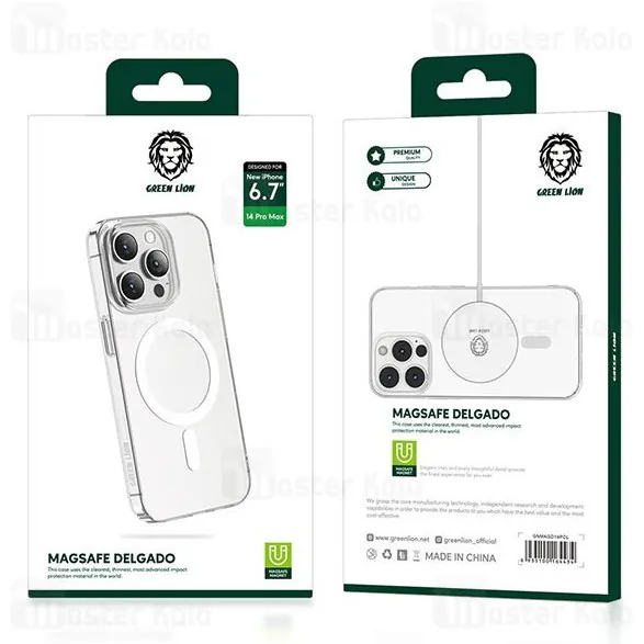 DgtWsorWjluJaYYf کاور گرین مدل Delgado Chrome Magsafe مناسب گوشی iPhone14ProMax - اپل گلشن