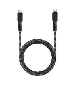 کابل تبدیل USB-A به لایتنینگ انرجیا مدل FIBRATOUGH طول 1.5 متر - مشکی