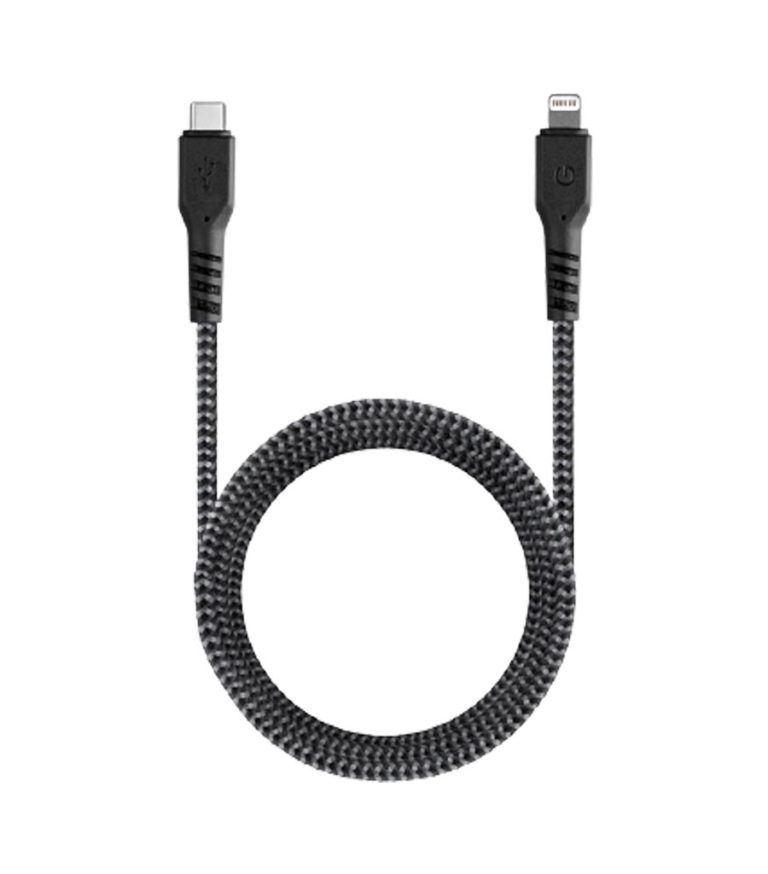 کابل تبدیل USB-A به لایتنینگ انرجیا مدل FIBRATOUGH طول 1.5 متر - مشکی