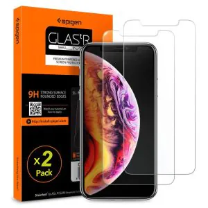 محافظ صفحه نمایش اسپیگن مدل GlastR Slim مناسب گوشی آیفون 11/XR - پک دوتایی