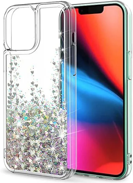 کاور اکلیلی آکواریومی گرین مدل 3D Glitter Resin مناسب آیفون iPhone13