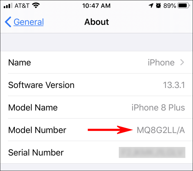 iphone 8 model number