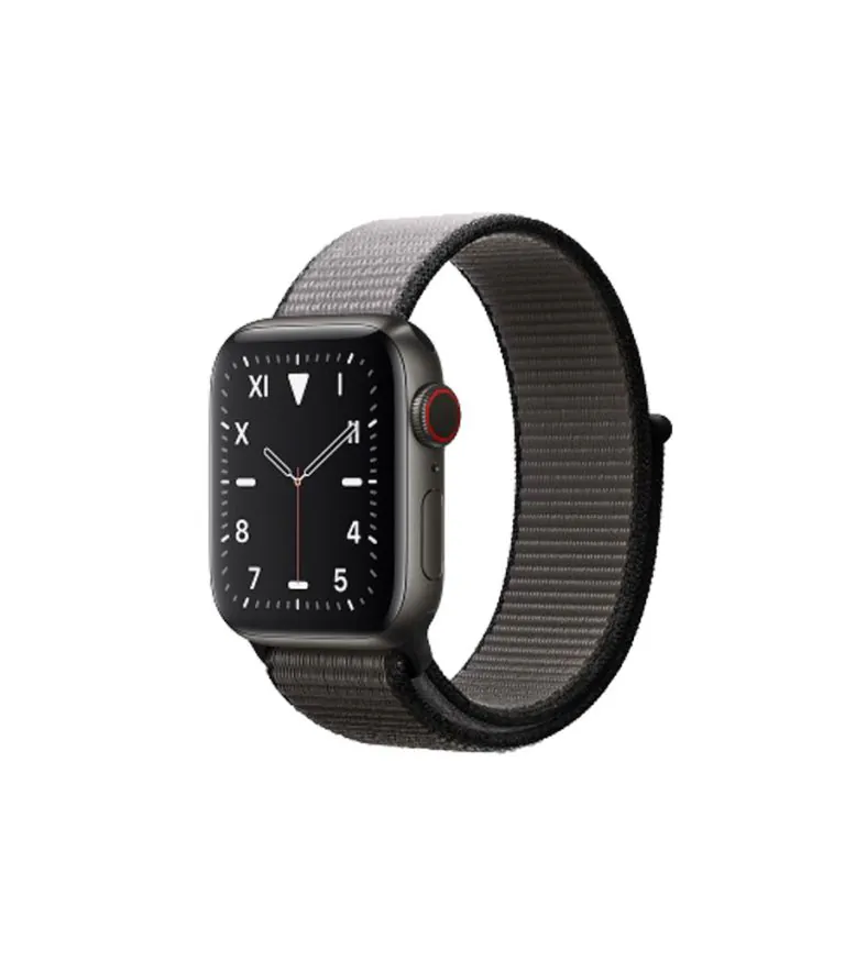 اپل واچ سری 5 تیتانیوم خاکستری با بند اسپورت مشکی