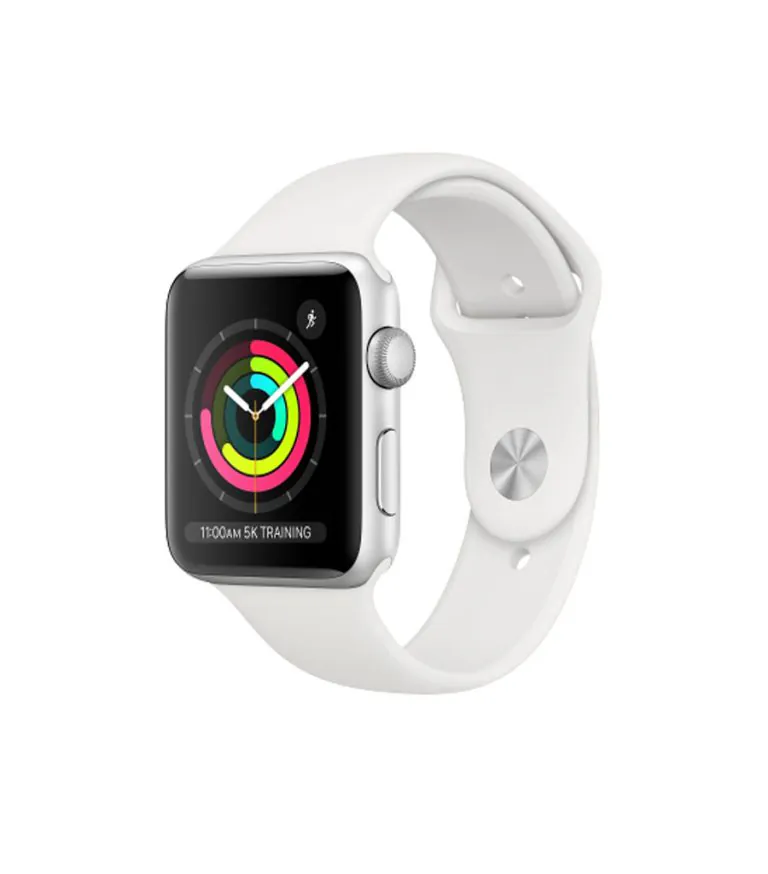 اپل واچ سری 3 آلومینیوم نقره ای با بند اسپورت سفید