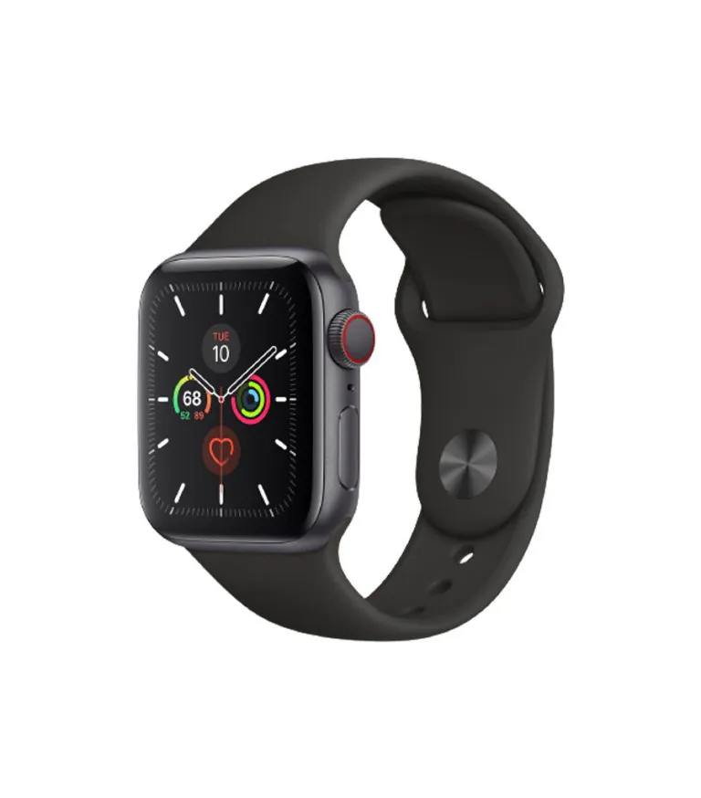 اپل واچ سری 5 استیل با بند اسپورت مشکی