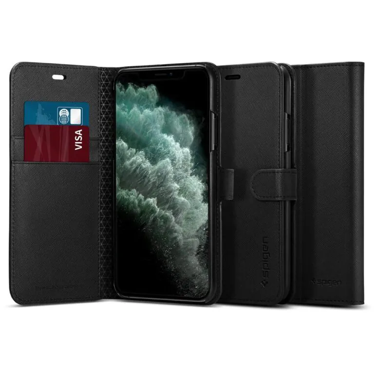 کاور اسپیگن مدل Wallet S Saffiano مناسب آیفون 11pro