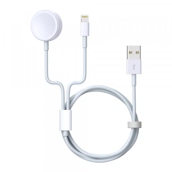 کابل شارژ مغناطیسی اپل واچ مدل 2in1 اپل به طول 1 متر - های کپی