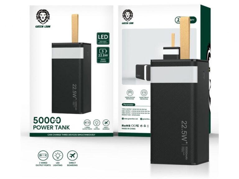 پاوربانک گرین مدل Power Tank ظرفیت 50000 میلی آمپر