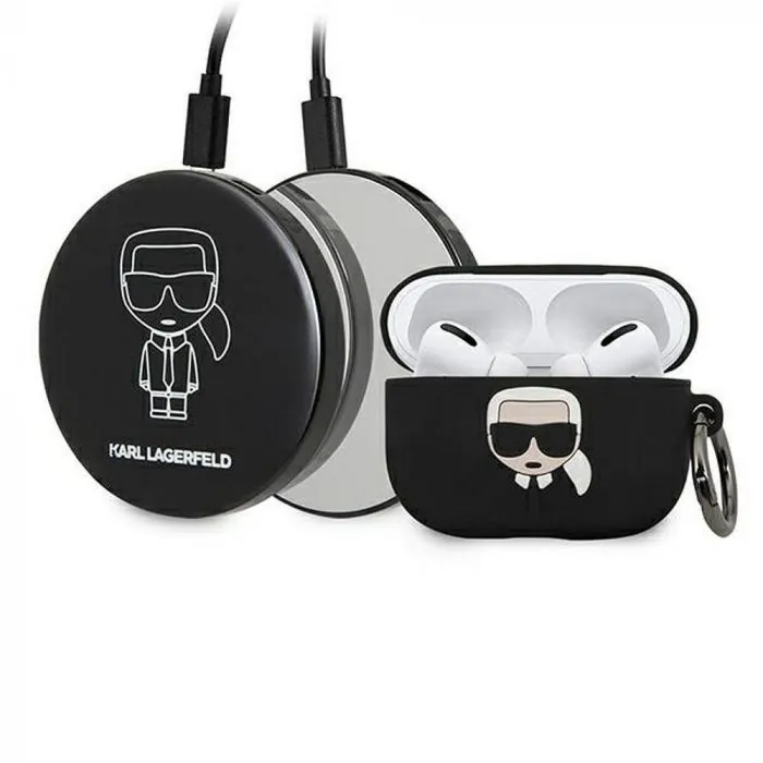 کاور ایرپاد CGMobile مدل Karl Lagerfeld Bundle Ikonik مناسب کیس Airpods1/2 + پاوربانک 2000 میلی آمپری