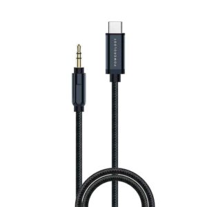کابل تبدیل USB-C به Aux پاورولوجی مدل Aluminum Braided طول 1.2 متر