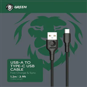 کابل تبدیل USB-A به Lightning مدل GREEN PVC طول 3m