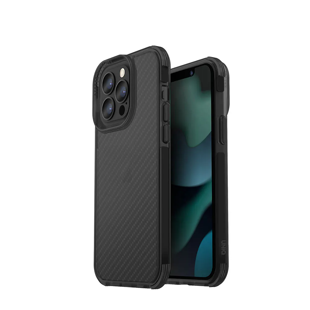 Combat-iPhone-13-6.1-Pro-AramidSmoke-01-Hi-res کاور یونیک مدل Combat Aramid مناسب گوشی آیفون iPhone13Pro