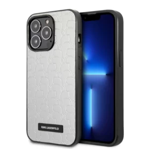 کاور چرمی سی جی کارل لاگرفلد مدل Kameo Embossed Pattern مناسب گوشی آیفون iPhone13ProMax