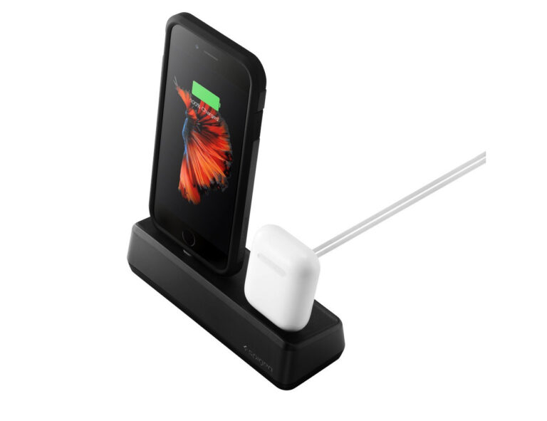 پایه نگهدارنده و شارژر گوشی و ایرپاد اسپیگن مدل S317