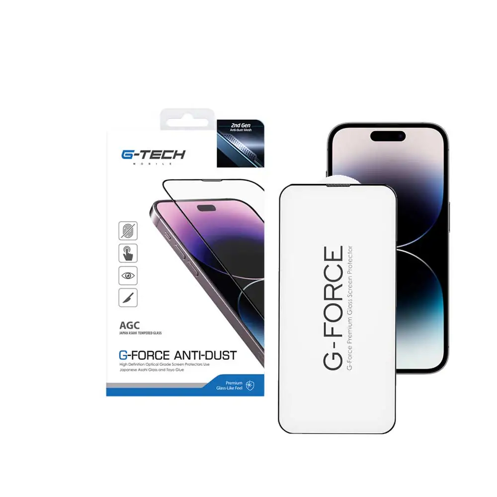 antidus2 محافظ صفحه نمایش جیتک مدل G-Force AntiDust مناسب گوشی iPhone14ProMax