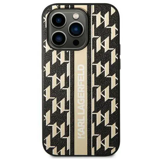 کاور سی جی کارل لاگرفلد مدل Monogram Stripe مناسب گوشی iPhone14Pro