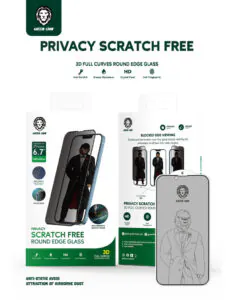 محافظ صفحه نمایش پرایوسی گرین مدل 3D Scratch Free Round Edge مناسب گوشی آیفون iPhone13ProMax