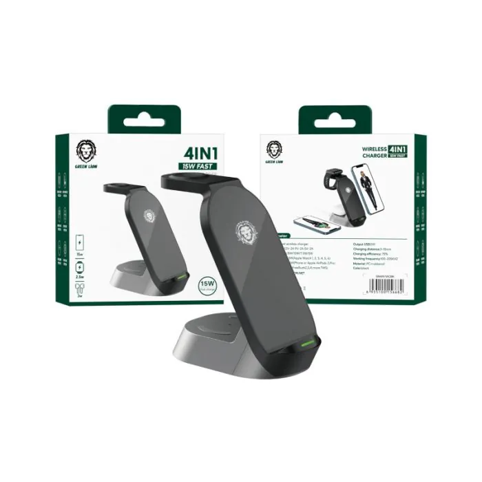 green_lion_4in1_15w_fast_2 شارژر بی سیم GREEN سریع 4 در 1 (15W)