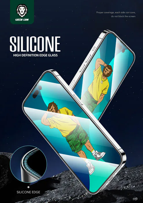 陈述 محافظ صفحه نمایش گرین مدل 3D Silicone+ HD مناسب گوشی iPhone14Plus