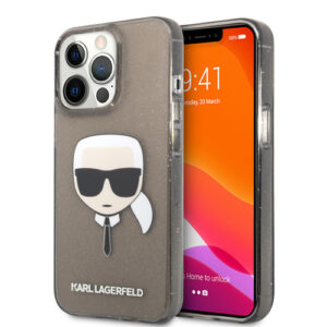 کاور سی جی کارل لاگرفلد مدل TPU Full Glitter Karl's Head مناسب گوشی آیفون iPhone 13Pro
