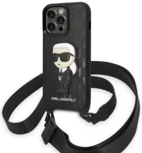 کیس دوشی CGMobile Karl Lagerfeld NFT Ikonik Patch با بند آویزان برای آیفون 14ProMax