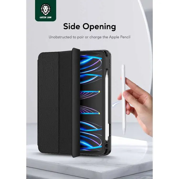 کیف پریمیوم گرین هوگو بهمراه محفظه نگهدارنده مداد (آیپد ۱۰ و ۱۰.۹ اینچ)