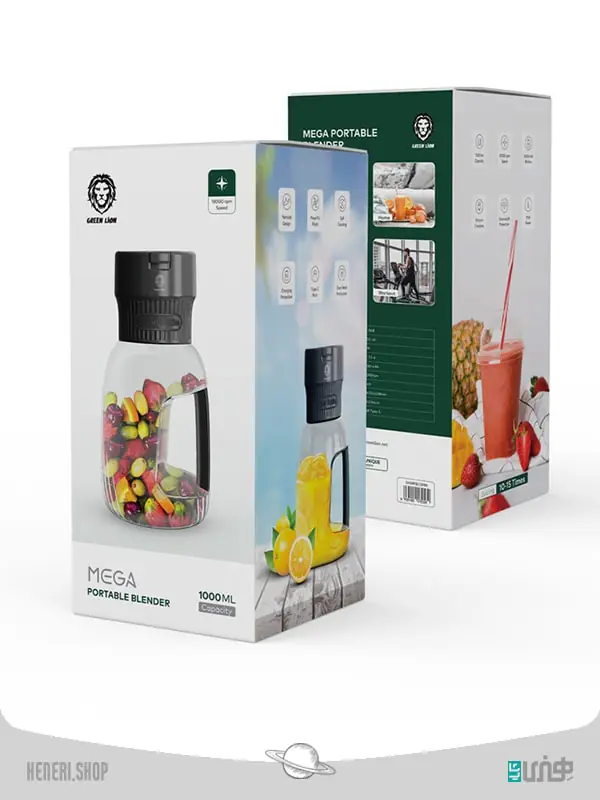 GREEN-LION-MEGA-PORTABLE-BLENDER-2 مخلوط کن قابل حمل گرین بزرگ (1000 میلی لیتر)