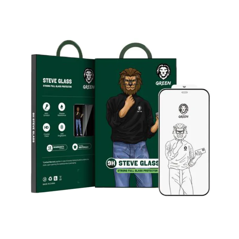 green_lion_9h_screen_protector_2 گلاس گرین 9H استیو (آیفون ایکس / ایکس اس / ۱۱ پرو)