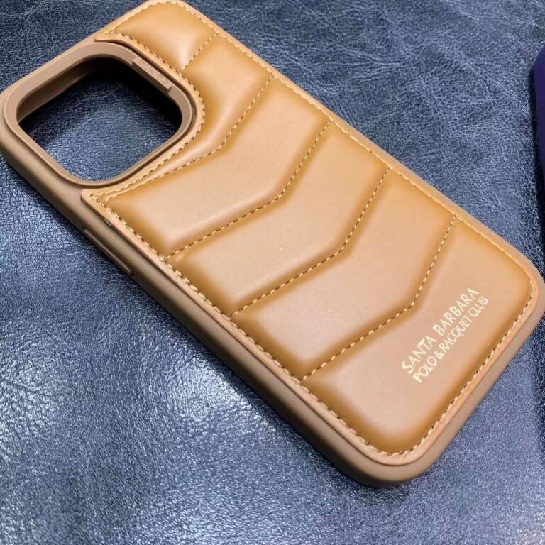 کیس پف دار سری کلید POLO CLUB (آیفون 15 پرو مکس)Brown